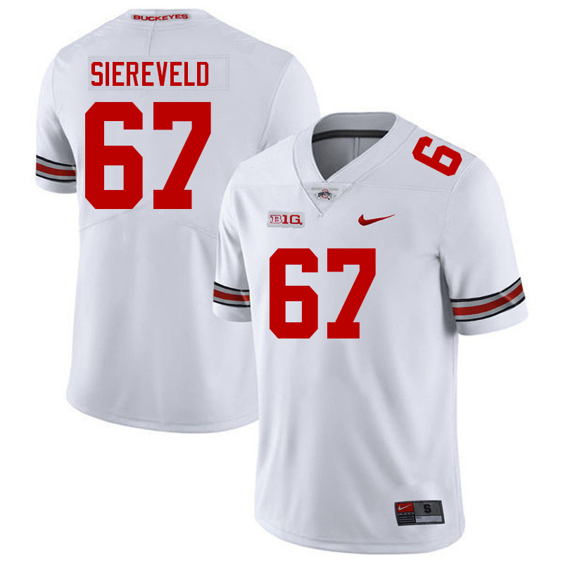 Ohio State Buckeyes Austin Siereveld Men's #67 White Authentic Stitched College Football Jersey